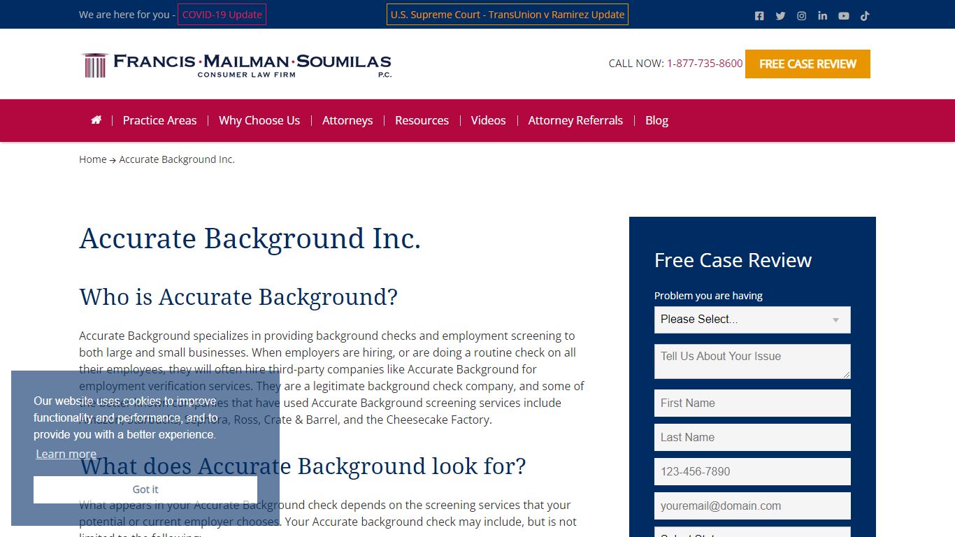 Accurate Background Check Errors? Get a Free Case Review